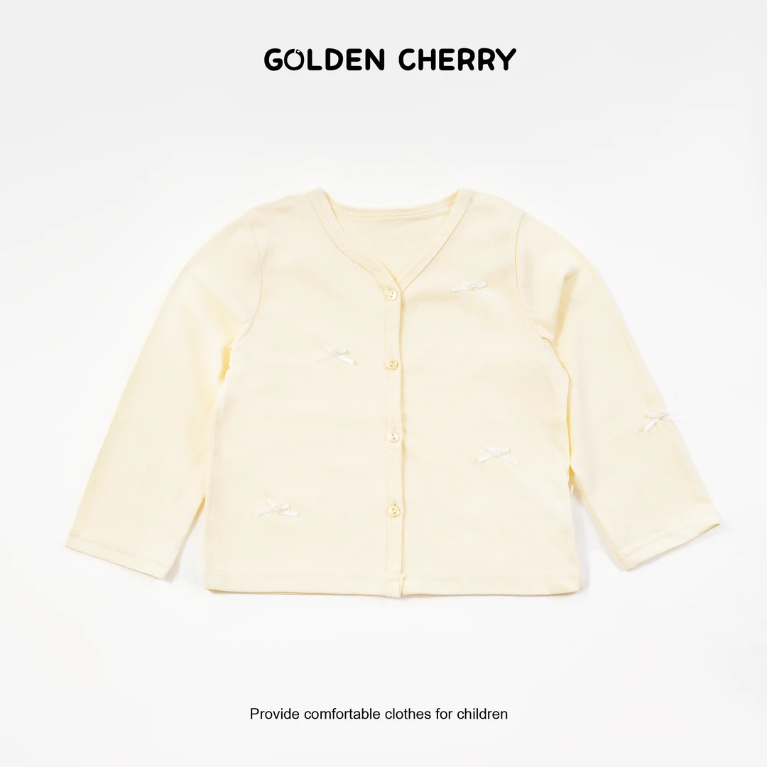 【Golden cherry】亲子蝴蝶结五粒扣洋气百搭开衫JYT2266