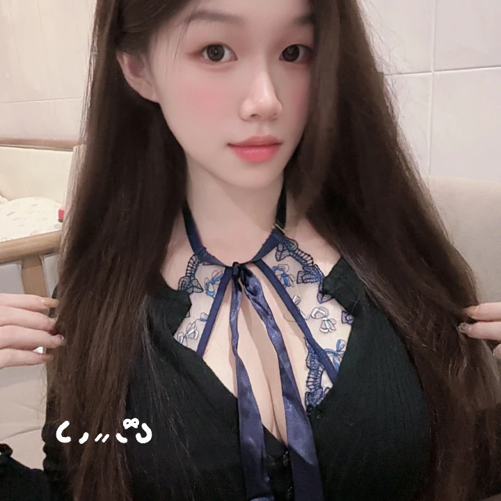 【蝴蝶之梦/超薄无海绵/软钢圈/ABCDE杯】送胸贴 性感纯欲挂脖内衣