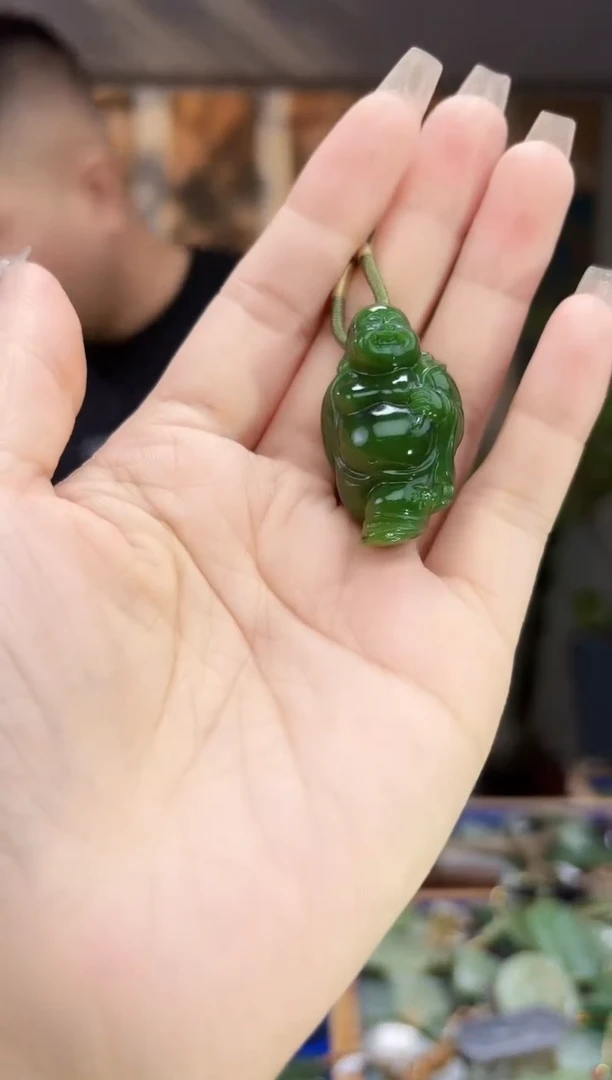 和田玉未镶嵌挂件拍一发一