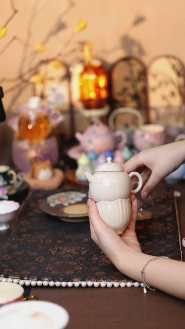 草木灰壶加花苞杯