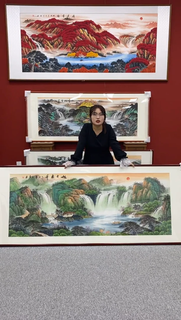 国画手绘   源远流长 219*88