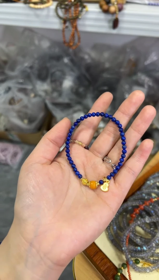 【闪购商品】青金石手链未镶嵌青金石蜜蜡珠手链[3797]