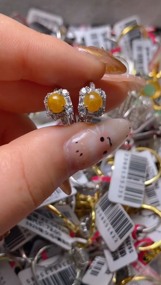 银S925镶嵌戒指翡翠百内无证书