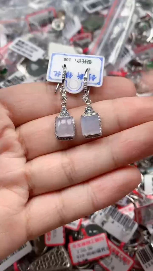 银S925镶嵌戒指翡翠天然A货缅甸翡翠