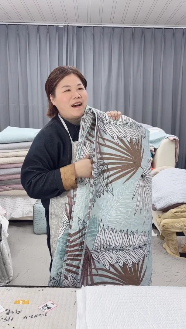 棉2.3*2.5棕榈叶水洗棉