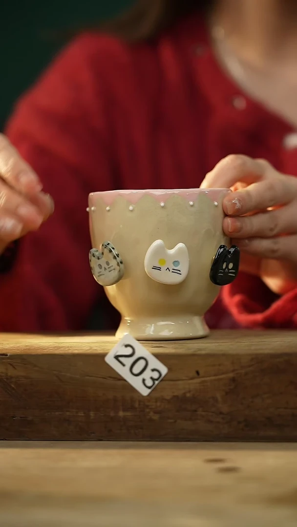 【闪购商品】瓷片设计师手作款 落单设计师咖啡杯