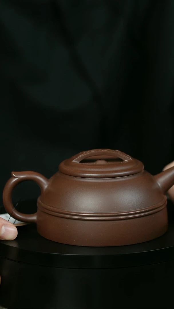 茶壶紫砂石*：H2005周卓琴光素双线笠圆