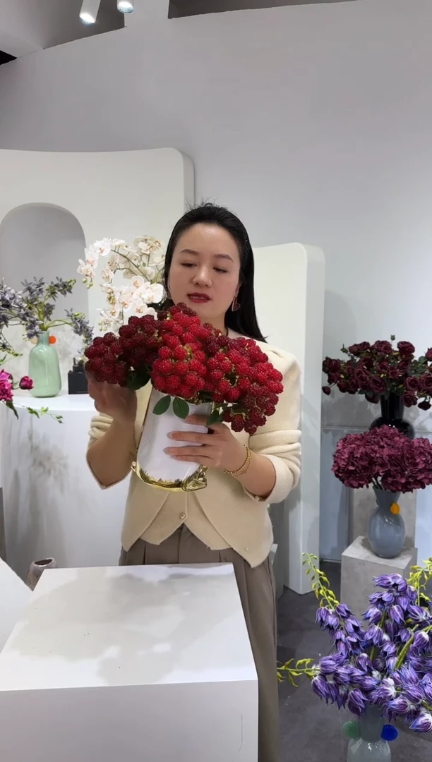 【闪购商品】藤拍10到12混色把束树莓（不含花瓶）