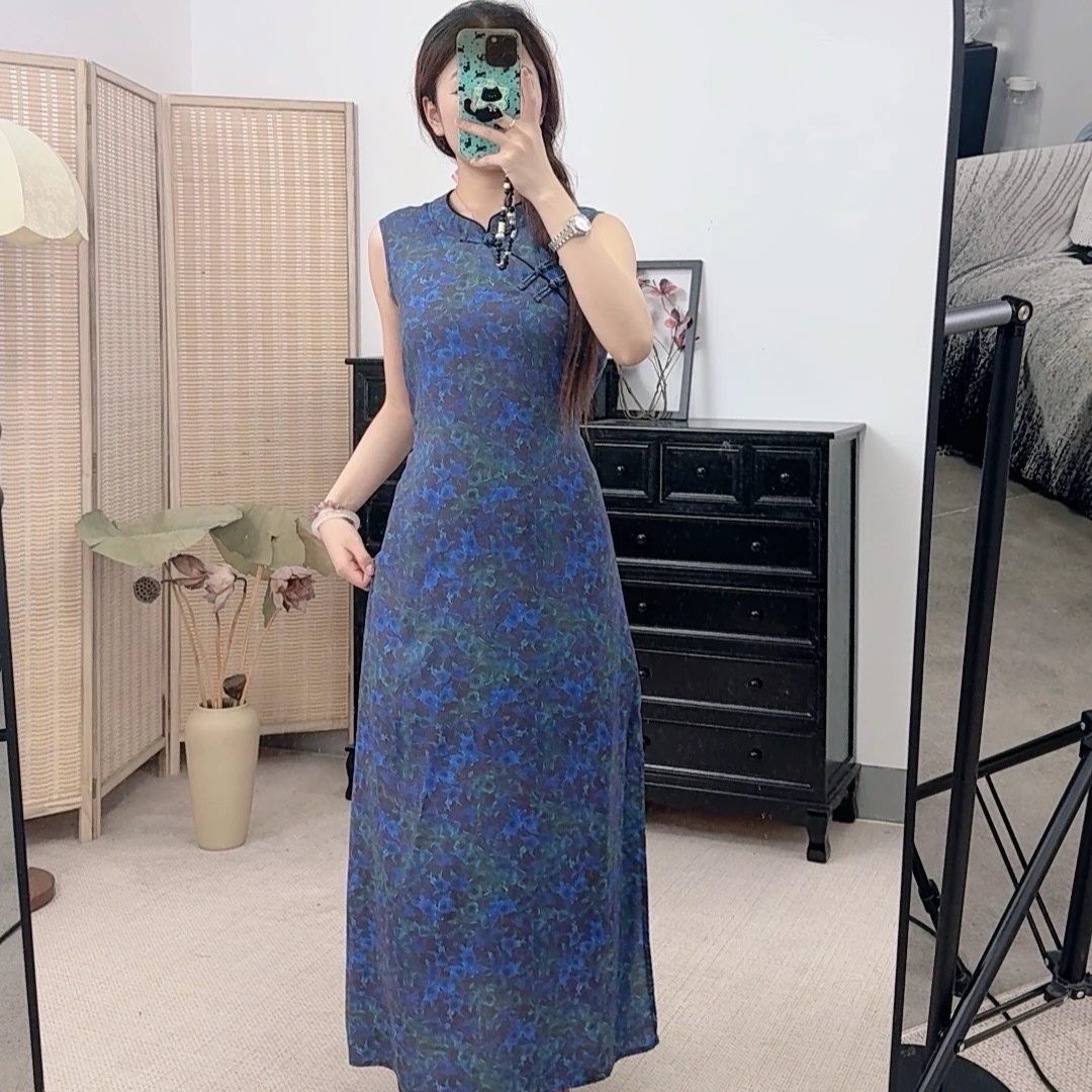 【花筵笑】新中式旗袍无袖夏季气质