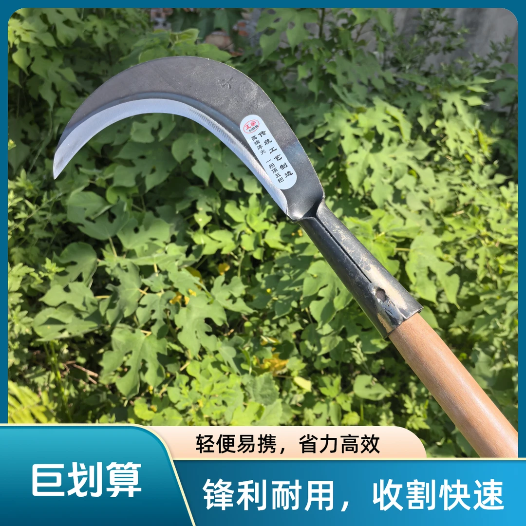 锰钢砍割两用镰刀结实耐用收割麦子等农作物的实用神器
