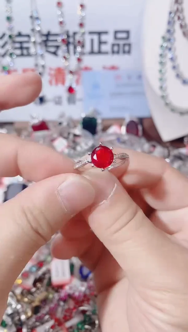 未镶嵌戒指红宝石