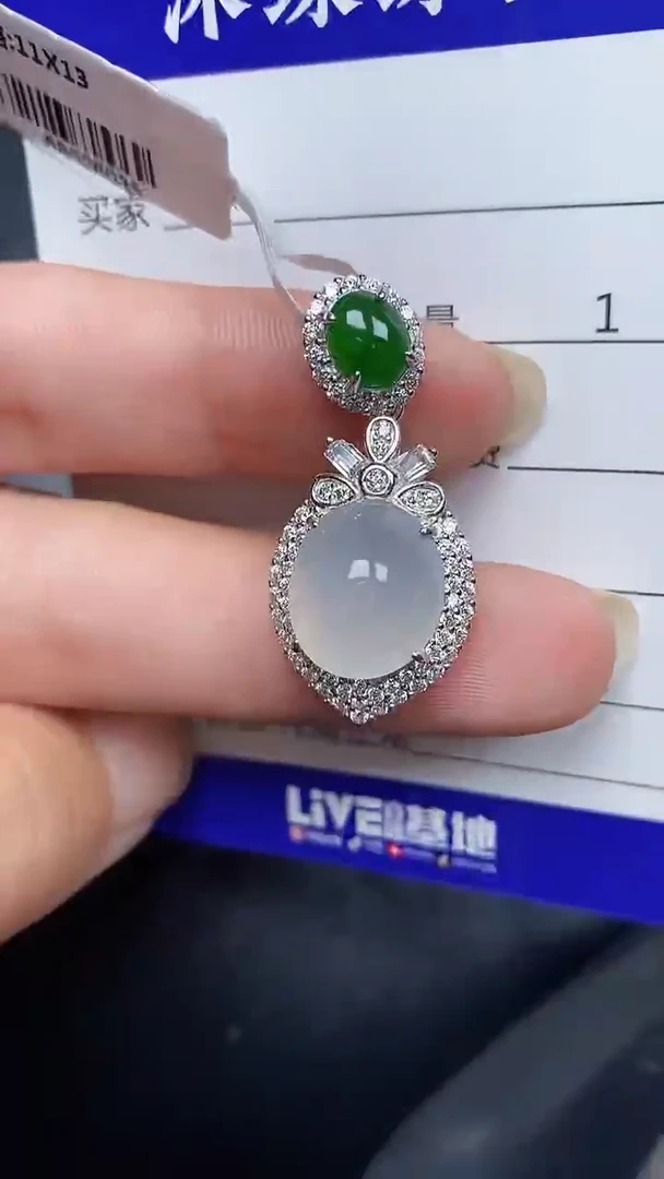 银S925镶嵌戒指翡翠3780