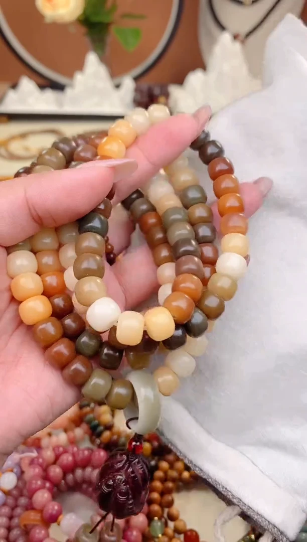 【闪购商品】菩提根/象牙果手串彩虹天堂牛油果108颗