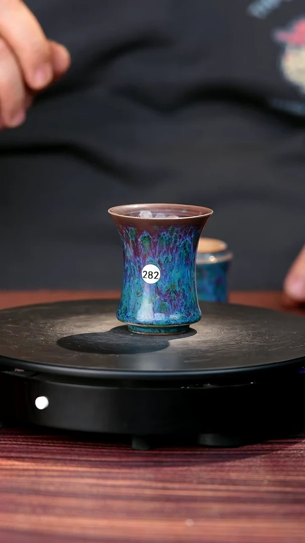 282#璇玑窑一级品原矿钧瓷束腰杯