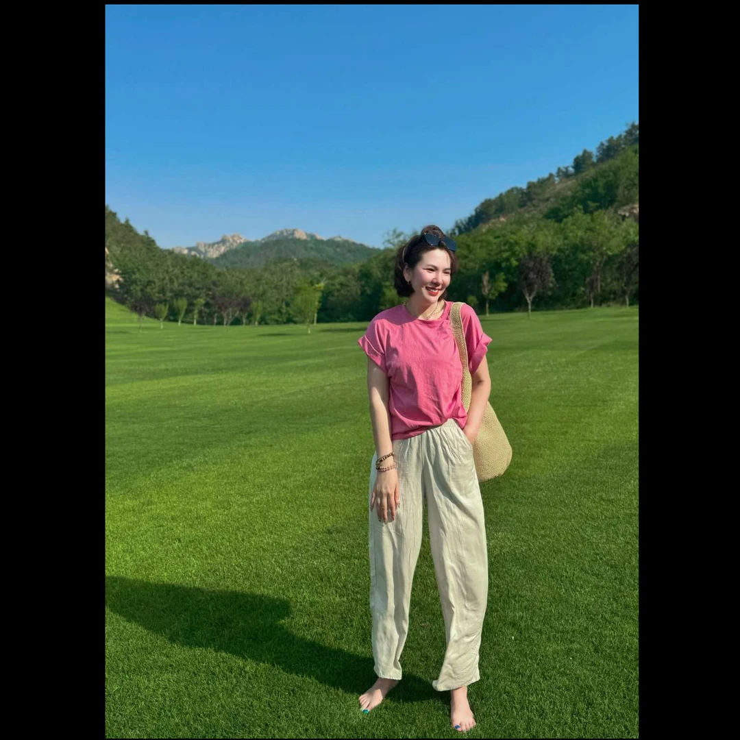 무지징-「气球裤」一条修饰腿型 出再多汗都不贴身的棉绸斜角气球裤-B