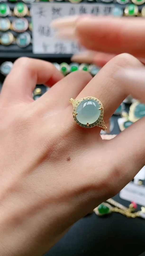 【闪购商品】翡翠戒指银S925镶嵌1111111
