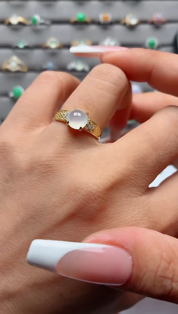 银S925镶嵌戒指翡翠.