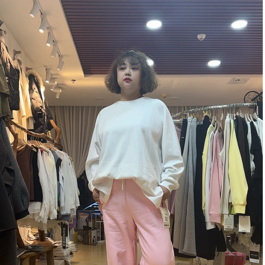 014大码秋冬女装纯棉加长版T恤200斤宽松1330