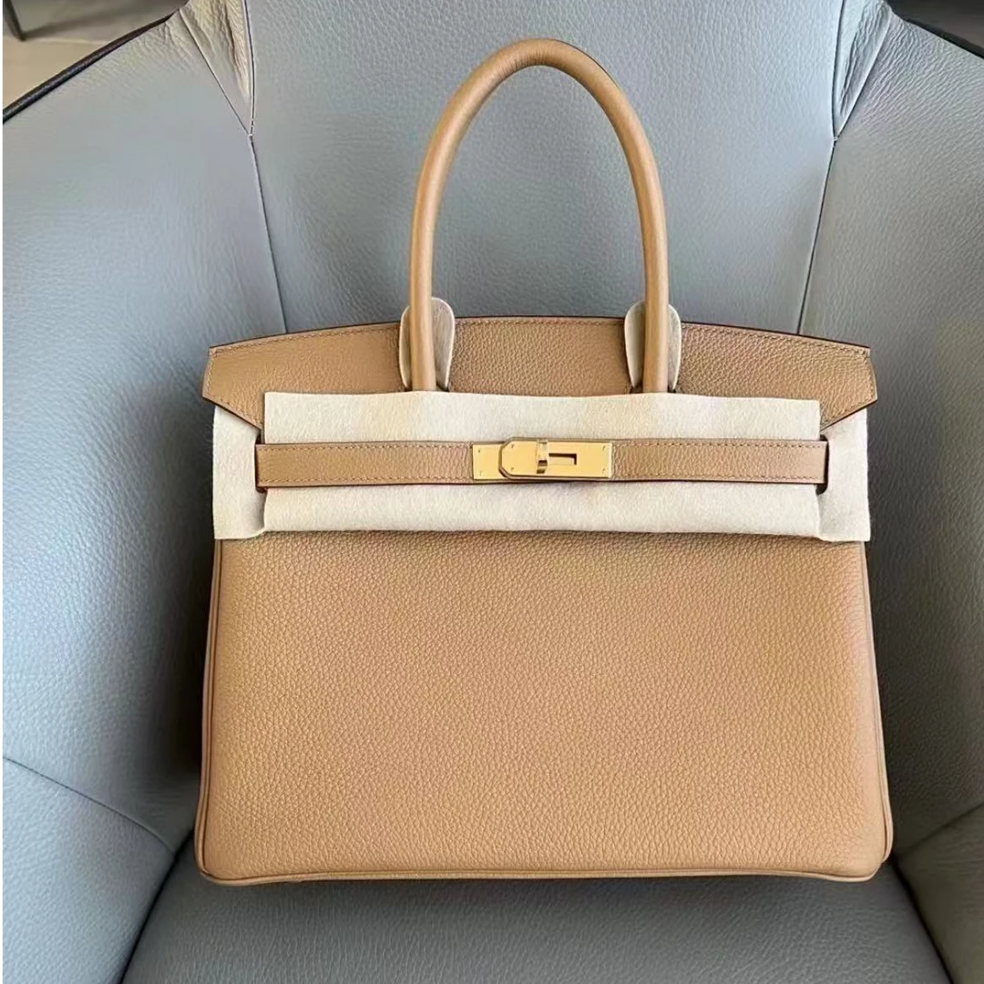 未使用 Hermes/爱马仕 【小池专属】 birkin30饼干色金扣 togo皮U刻