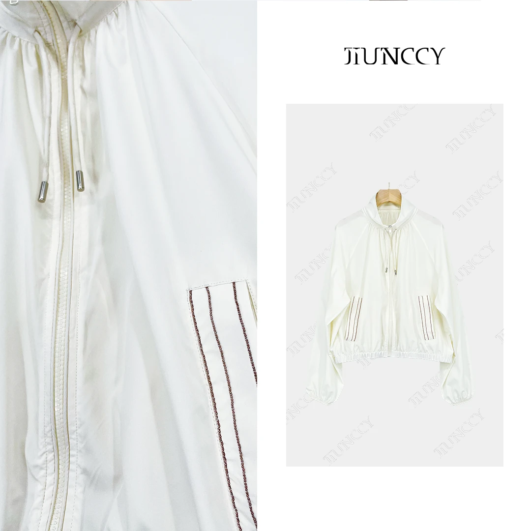 JIUNCCY  UPF50+专业级夏季超薄领口抽绳防晒服外套 24WT023