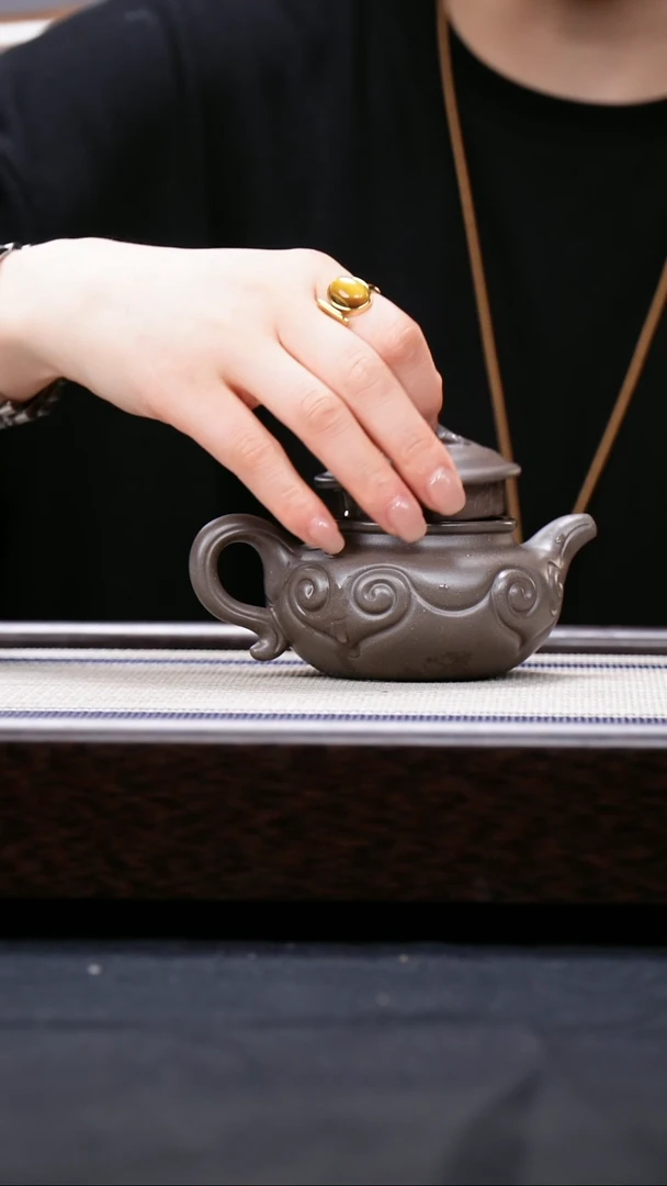 【闪购商品】紫砂茶壶大水谭天青仿古如意