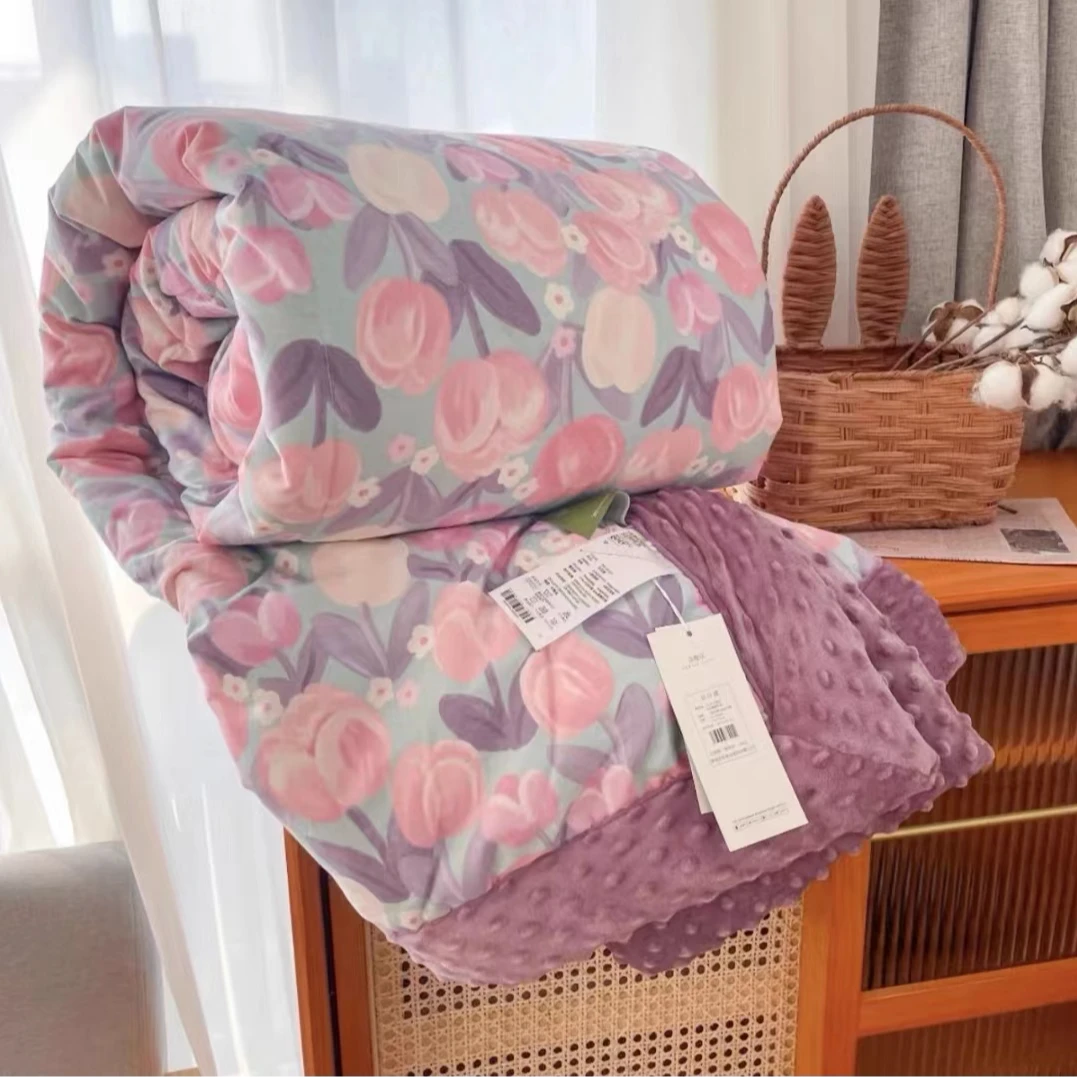 双面绒豆豆被--郁金香双人200*230