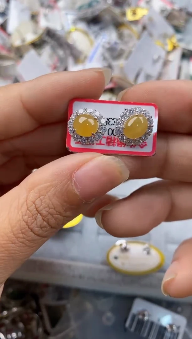 银S925镶嵌戒指翡翠555--4