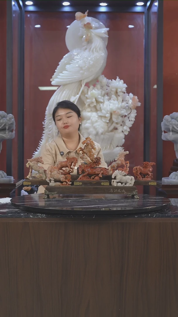 玉居家商务马摆件精品