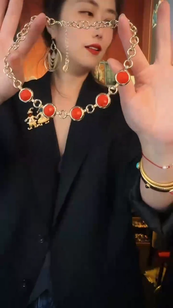 合金无合金无孤品不折腾系列红色圆形项链
