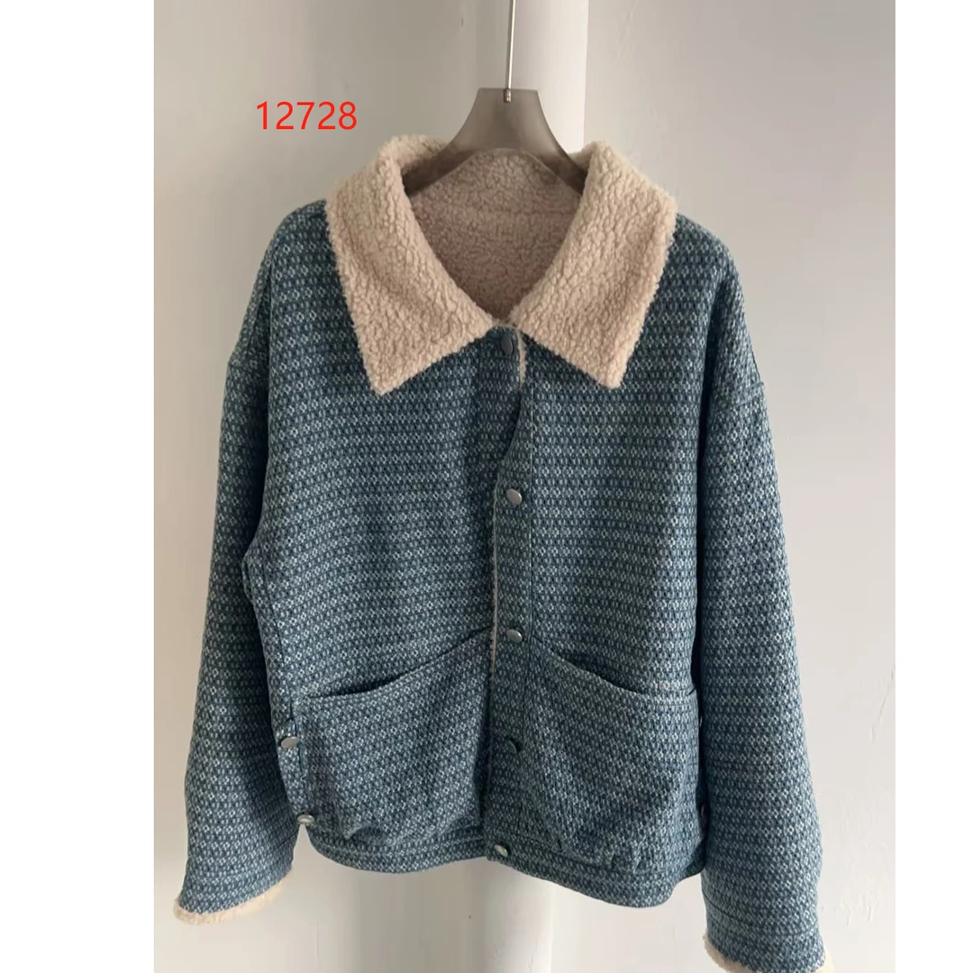 【慧姐】新款冬季加厚提花牛仔外套【12728】