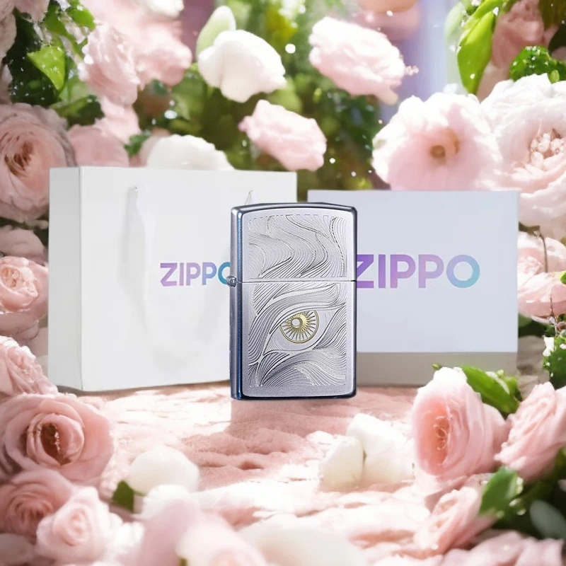 【老李鉴定】zippo打火机正品秋水含晴缎纱镀铬TCJ1