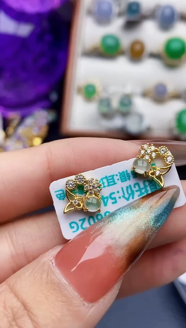 银S925镶嵌戒指翡翠2524