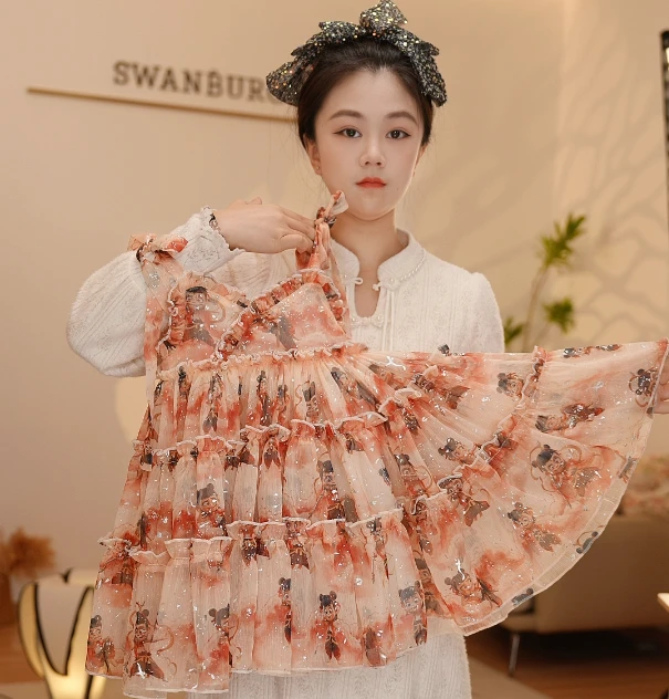 【Y.d0365】2025新款夏季女童洋气连衣裙夏款女宝公主裙法式气质