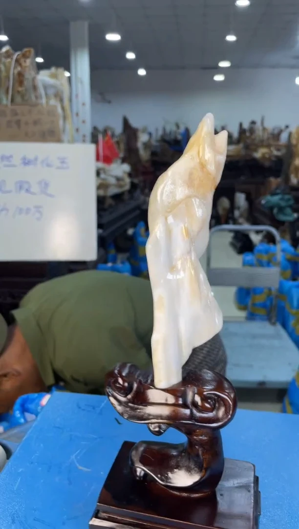 未镶嵌摆件硅化玉3