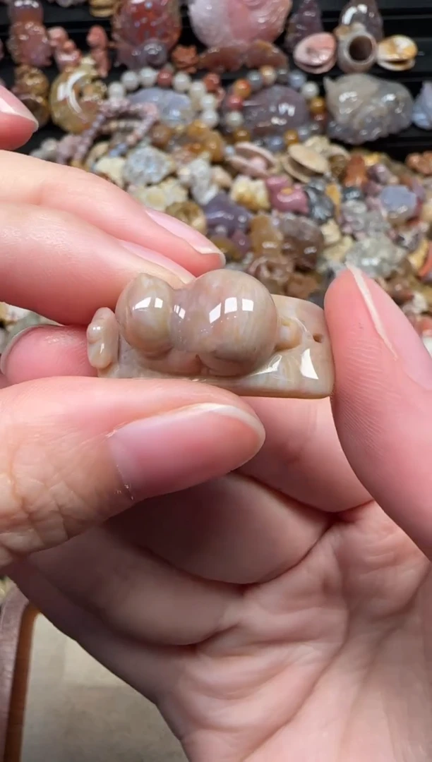 颈饰未镶嵌硅化珊瑚（珊瑚玉）724