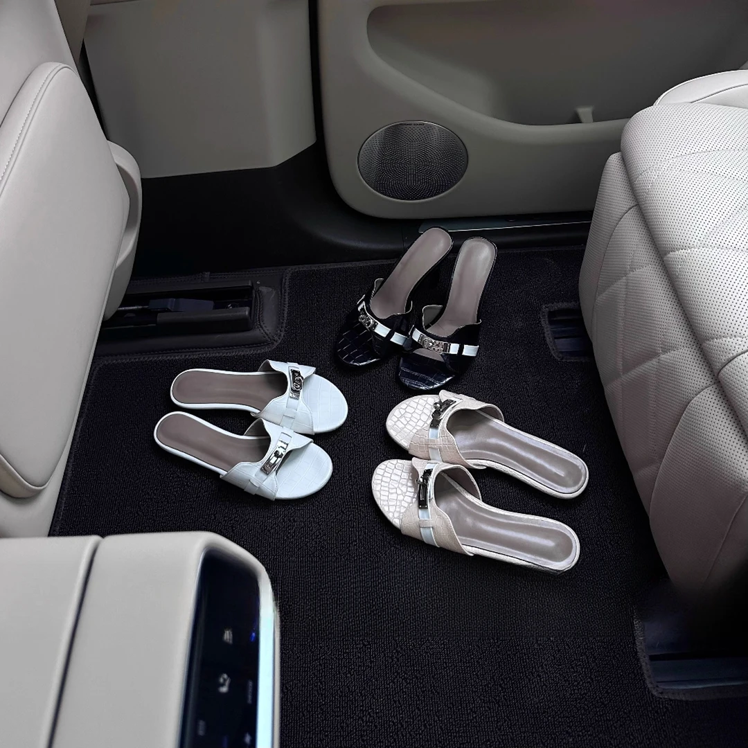 韩国guse拖鞋黑白米三色夏季百搭日常凉拖粗跟法式简约女士轻奢