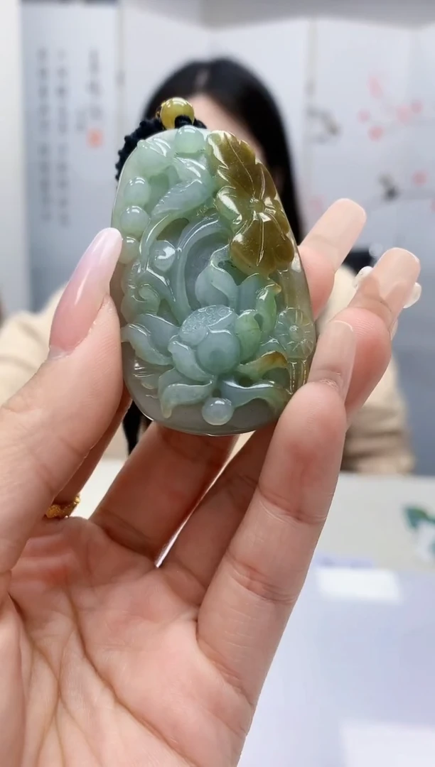 【闪购商品】定制翡翠未镶嵌0405lr-毛货挂件22