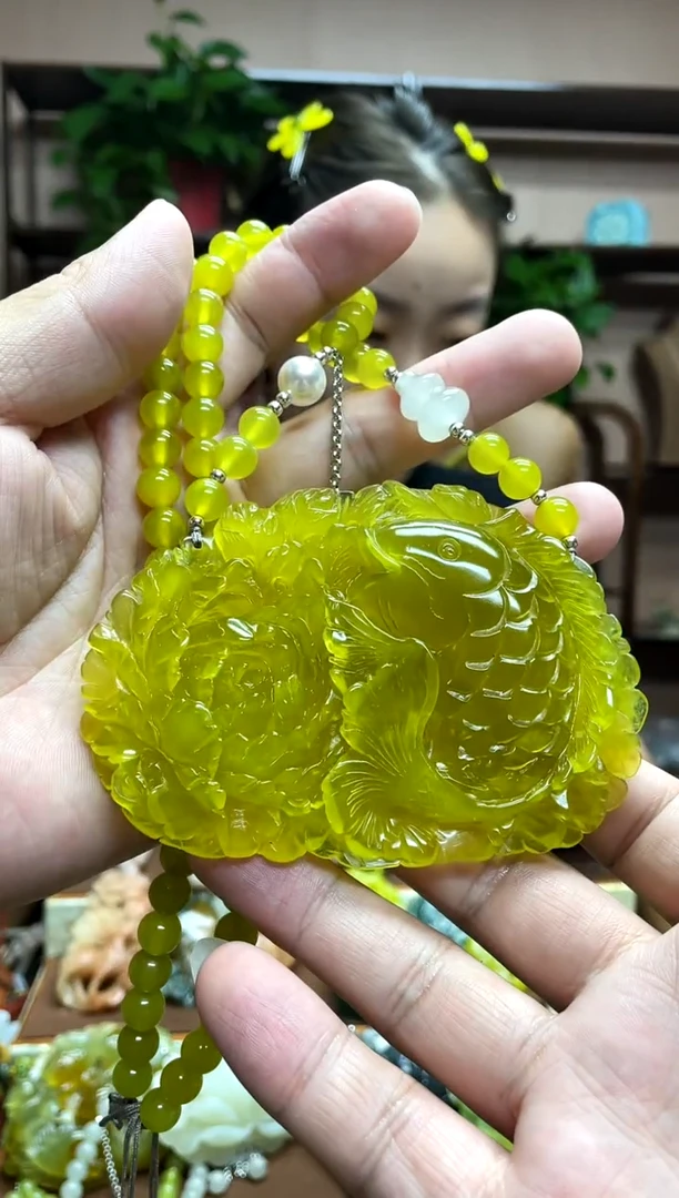 未镶嵌岫玉吊坠开****子·