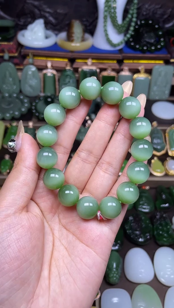 手串未镶嵌和田玉猫眼