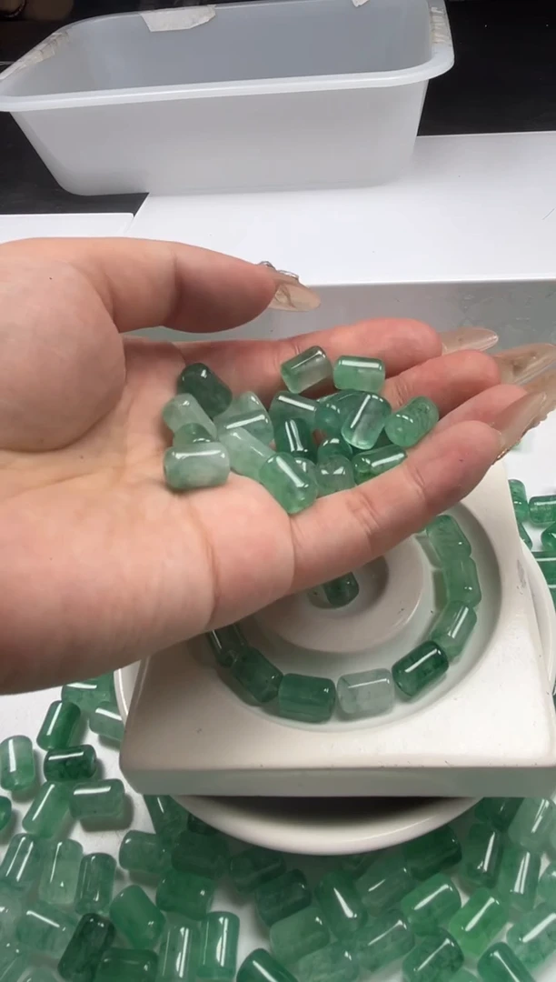 未镶嵌颈饰碧玺w1736绿碧玺管珠12*8mm*10颗