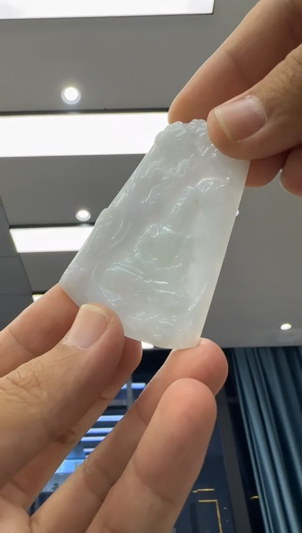 颈饰未镶嵌翡翠天然翡翠A货孤品一件