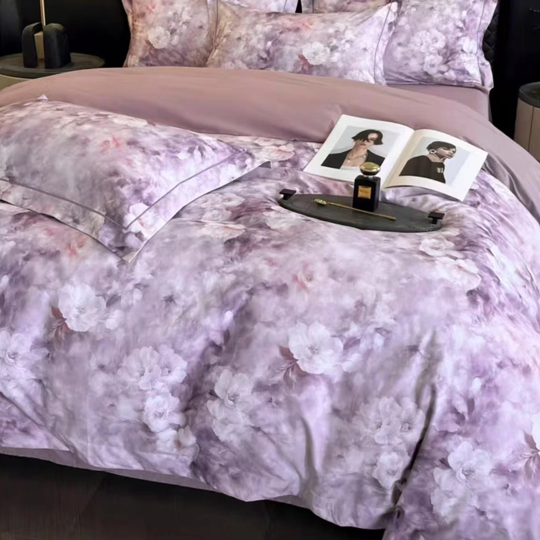 【刘总专属】ck超柔亲肤纯棉数码印花四件套-莫兰迪/紫