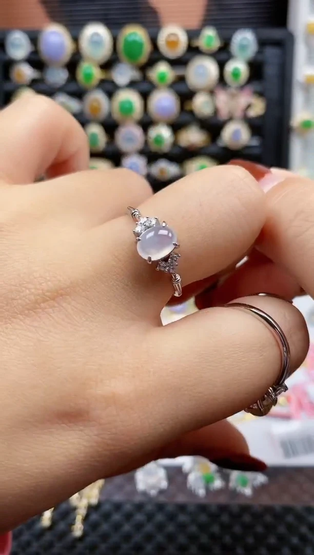 银S925镶嵌戒指翡翠238