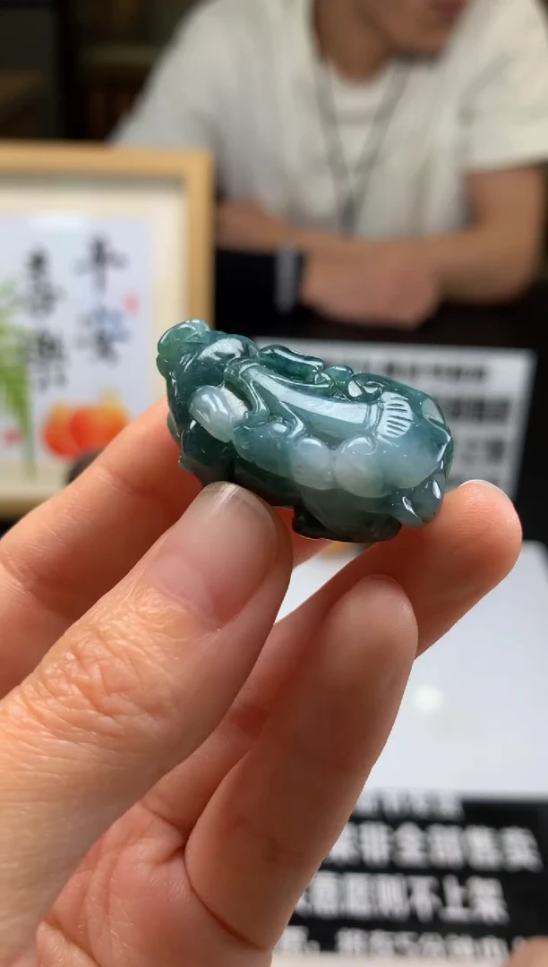 翡翠未镶嵌颈饰---12361