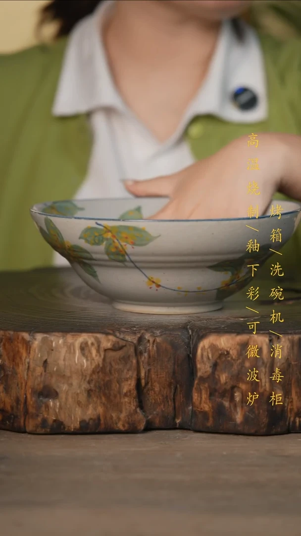 瓷片景德镇高温釉下彩可微波烤箱洗碗机