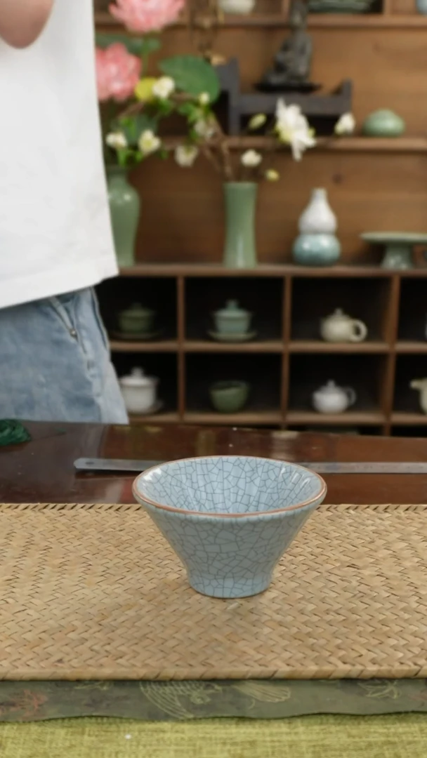 陶瓷一件包邮主人杯斗笠杯