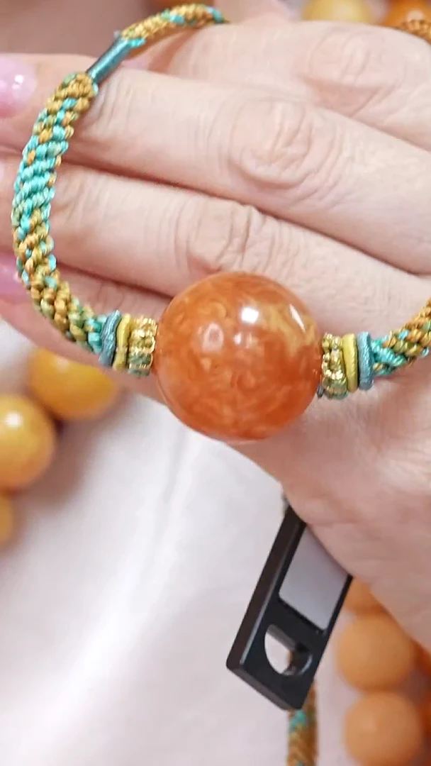 蜜蜡颈饰未镶嵌8337天然蜜蜡珠宝奇石云端妖孽全部保真