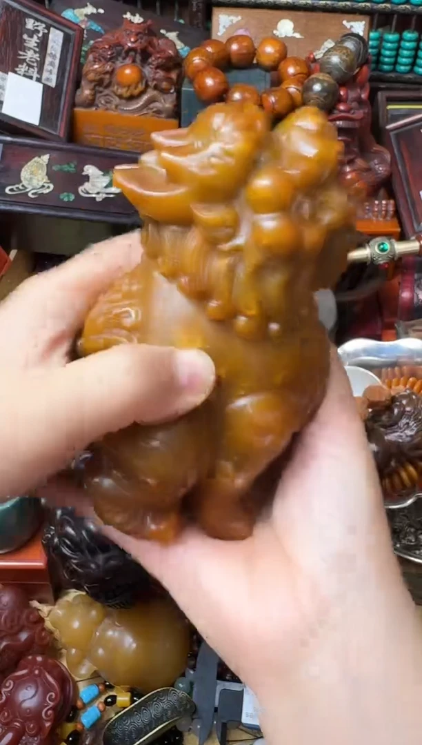 未镶嵌石英质玉（黄龙玉）摆件主播推荐：一物一拍，讲解为准！