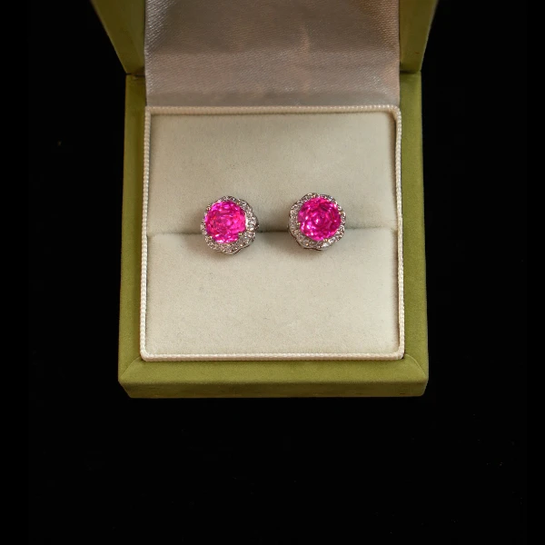 合金耳饰 【玫红八星八剑】玫瑰的花语 耳环