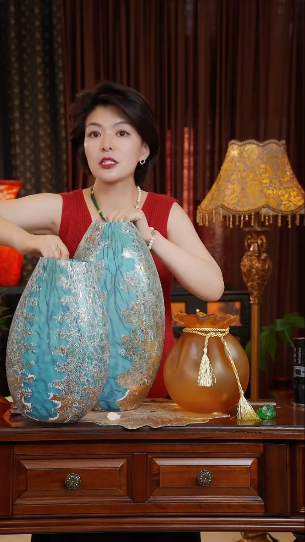 琉璃手工艺品锦瑟一套